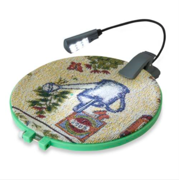 Lampe flexible à pince 6 LED – éclairage précis pour tricot et broderie