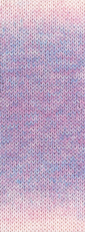Woolycell Duo - Lana Grossa - coloris 6003 - Bleu Violet / rose/ crème – Image 2