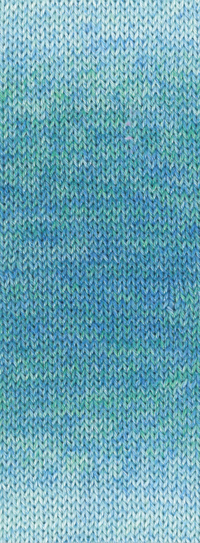 Woolycell Duo - Lana Grossa - coloris 6006 - Bleu turquoi / vert / turquoise clair – Image 2