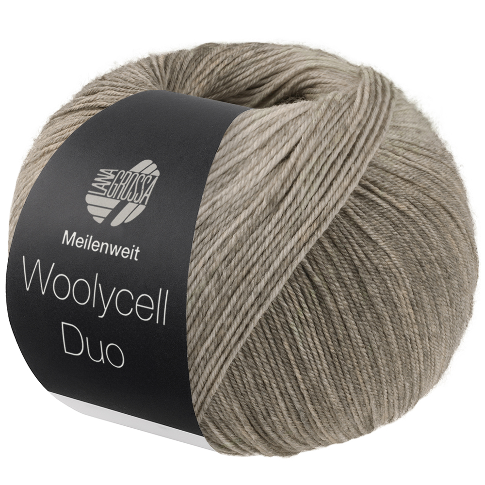 Woolycell Duo - Lana Grossa - coloris 6010 - gris clair / perle / souris