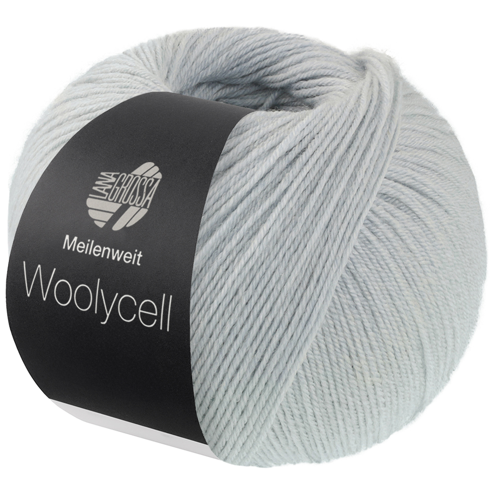 Woolycell - Lana Grossa - coloris : 10 - Gris silver bleu doux – Image 2