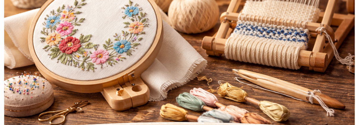 Broderie et tissage au naturel