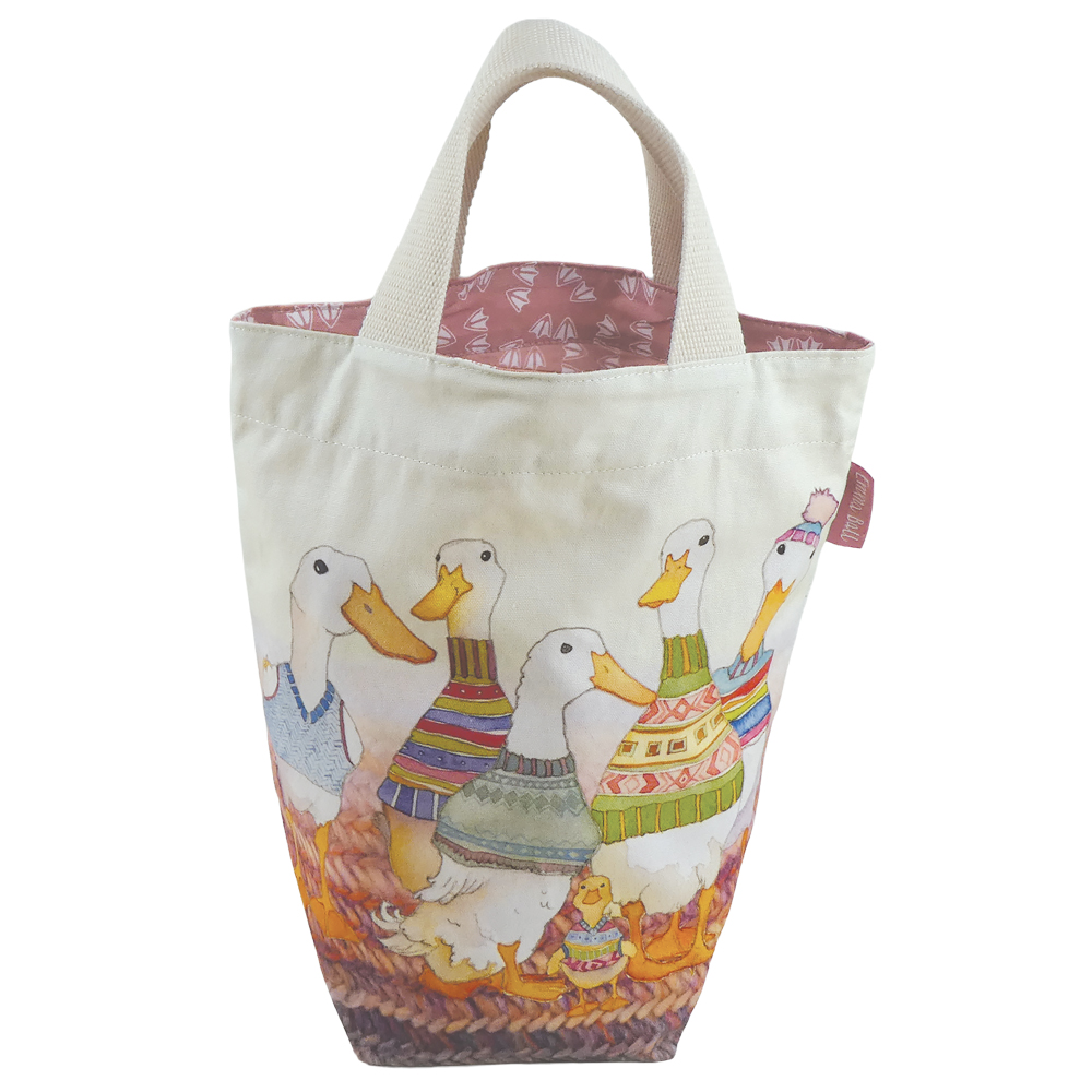 Sac seau Dapper Ducks – Petit bucket bag coton – Emma Ball