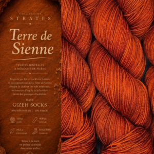 Gizeh socks 85/15 : Terre de Sienne