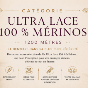 Ultra lace 100% mérino 1200m