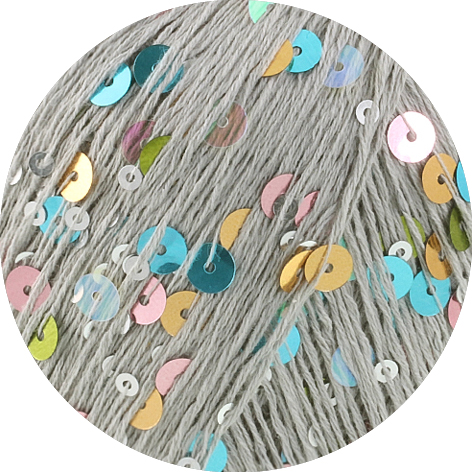 COSMO - Lana Grossa - Coloris 37 - Gris clair paillettes multicolores – Image 2