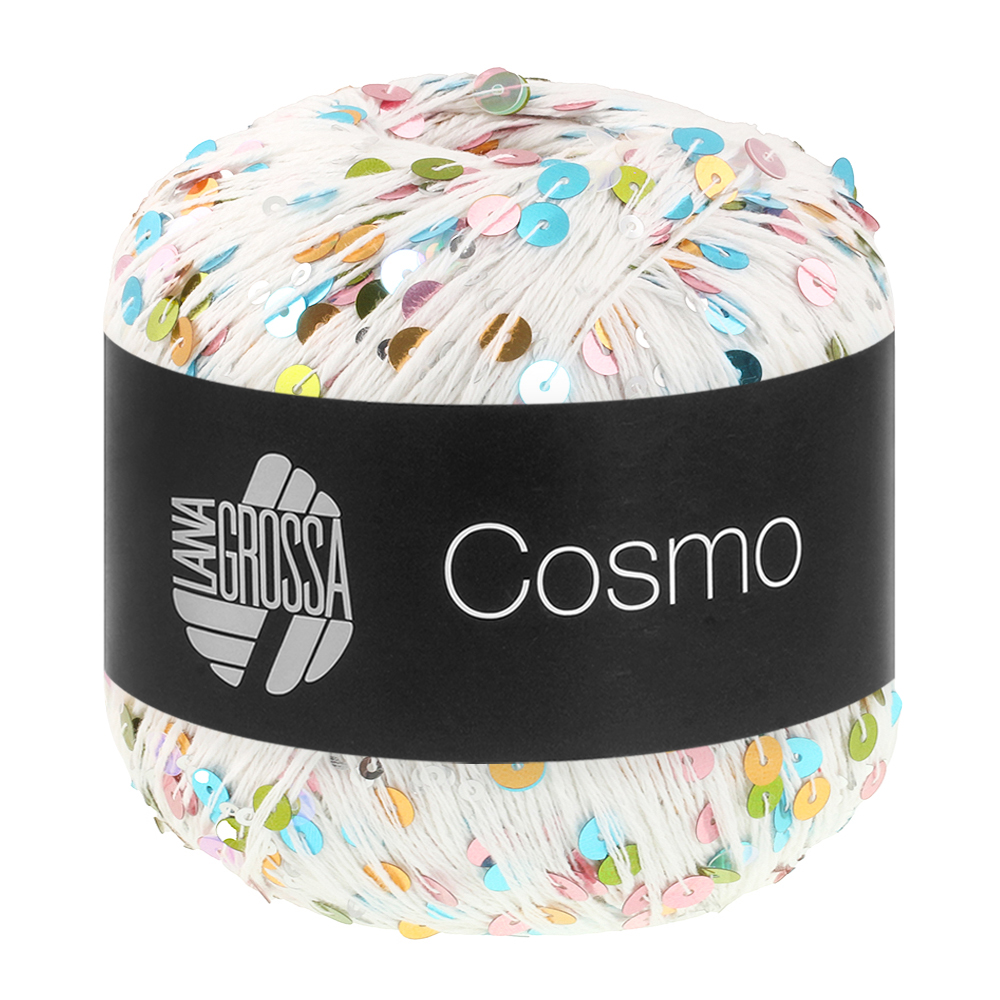 COSMO - Lana Grossa - Coloris 38 - Crème paillettes Multicolores