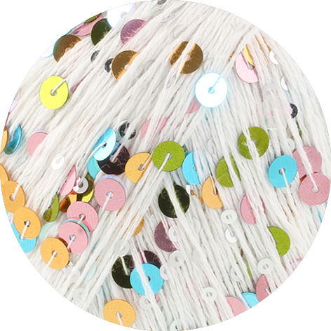 COSMO - Lana Grossa - Coloris 38 - Crème paillettes Multicolores – Image 2